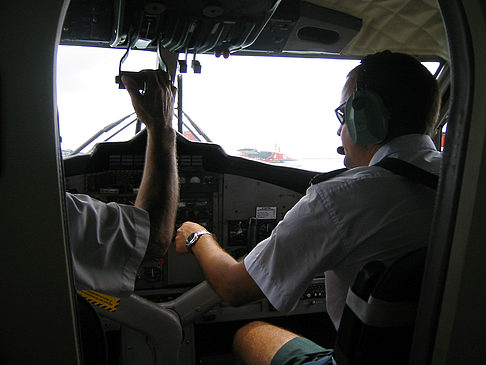 Foto Cockpit des Wasserflugzeugs