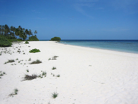 Der weiße Sandstrand Foto 