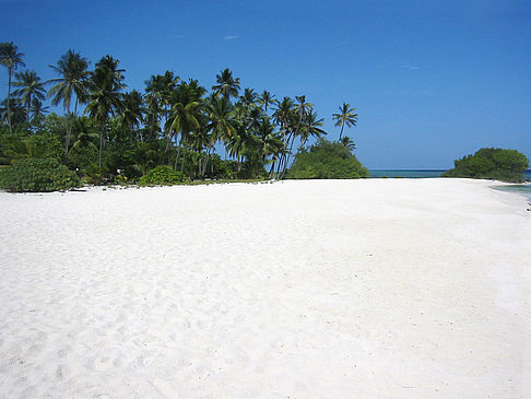 Der weiße Sandstrand Foto 